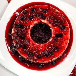 Pudim de Chocolate Branco com Frutas Vermelhas 1kg